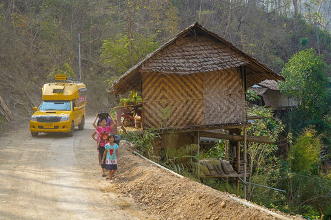 Thailand - 185 White Modern Wood Framed Art Print with Double Matting by Heine, Ben