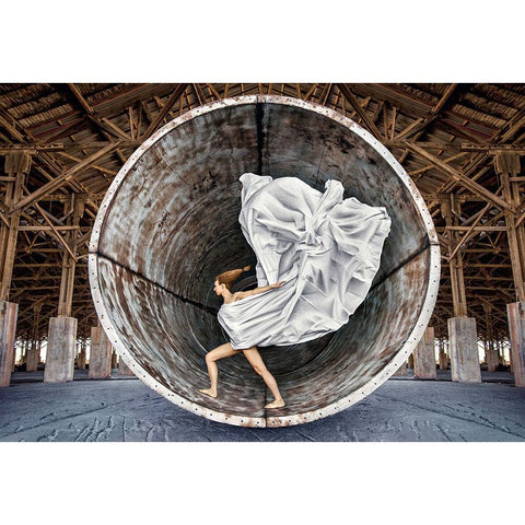 Time Traveller White Modern Wood Framed Art Print by Heine, Ben