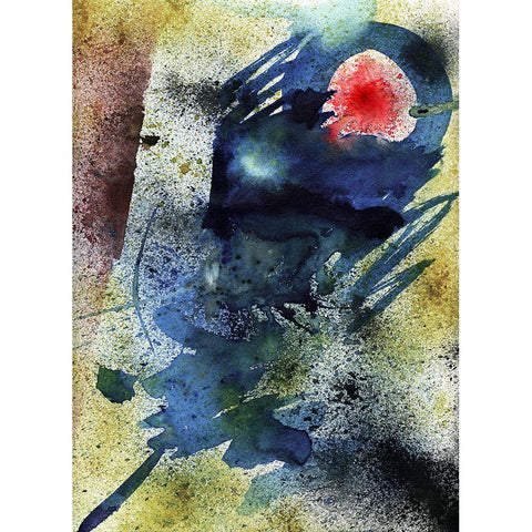 Abstract Big Bang Black Modern Wood Framed Art Print by Heine, Ben