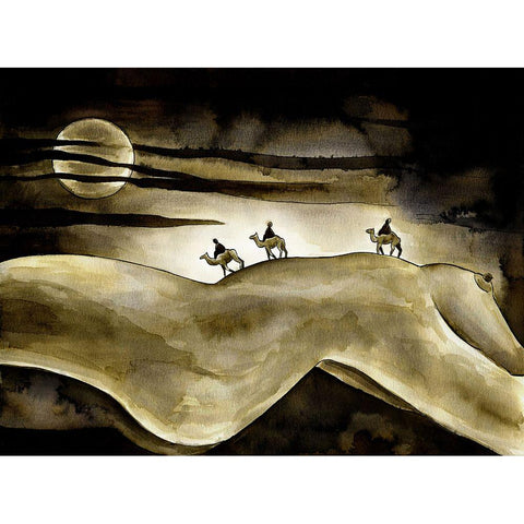 Discovery Black Modern Wood Framed Art Print with Double Matting by Heine, Ben