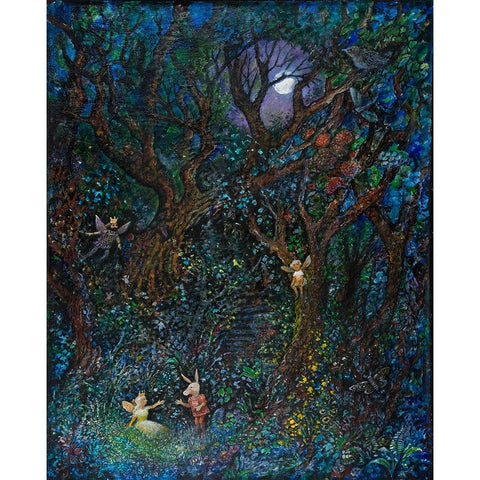 Midsummer Nights Dream Black Modern Wood Framed Art Print with Double Matting by Bell, Bill