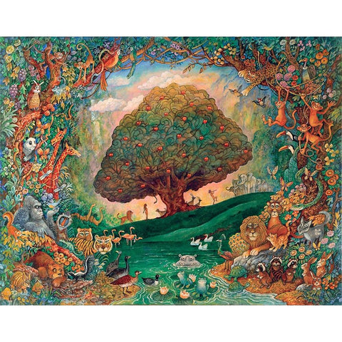 Tree of Knowledge 2 Gold Ornate Wood Framed Art Print with Double Matting by Bell, Bill