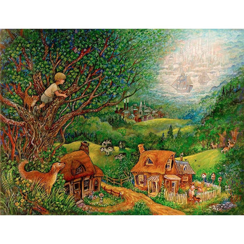Far Away Gold Ornate Wood Framed Art Print with Double Matting by Bell, Bill