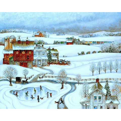 PA Winter White Modern Wood Framed Art Print by Bell, Bill