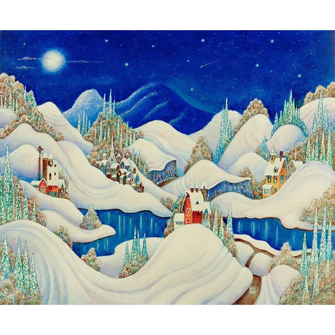 Marshmellow Snow White Modern Wood Framed Art Print by Bell, Bill