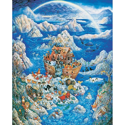 Blue Ark Black Modern Wood Framed Art Print with Double Matting by Bell, Bill