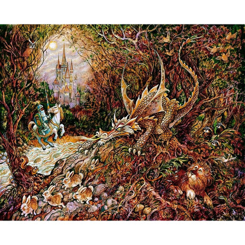 The Dragon White Modern Wood Framed Art Print by Bell, Bill