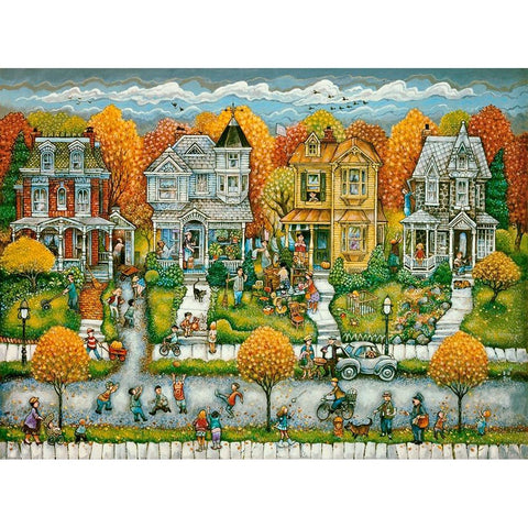 Tis Autumn  White Modern Wood Framed Art Print by Bell, Bill