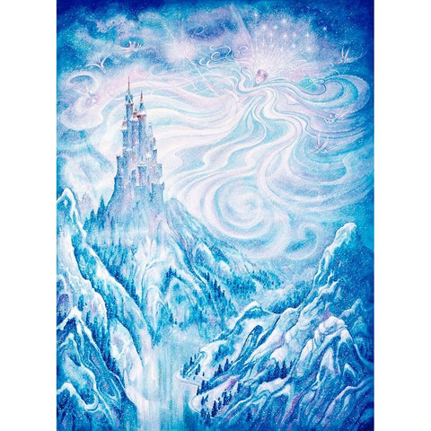 The Snow Queen  Black Modern Wood Framed Art Print with Double Matting by Bell, Bill