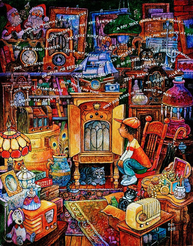 The Magic Box Black Ornate Wood Framed Art Print with Double Matting by Bell, Bill