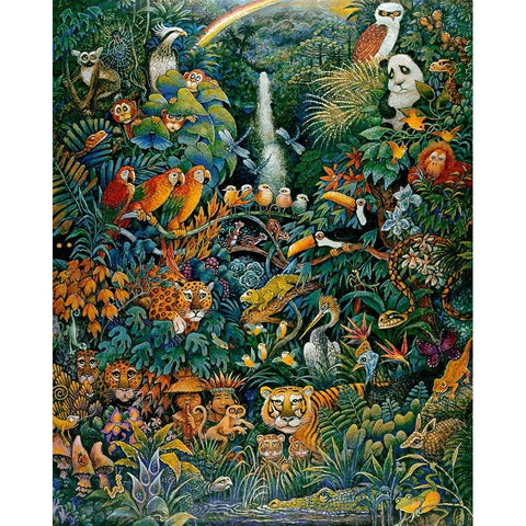 Rainforest  Gold Ornate Wood Framed Art Print with Double Matting by Bell, Bill