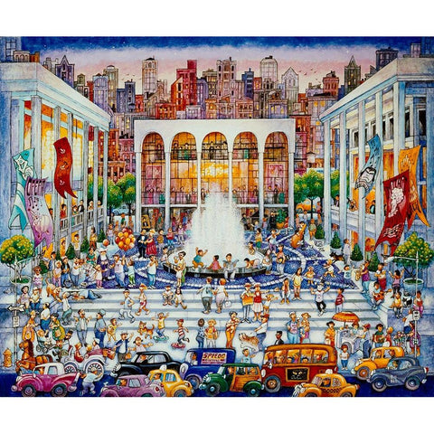 Lincoln Center Gold Ornate Wood Framed Art Print with Double Matting by Bell, Bill