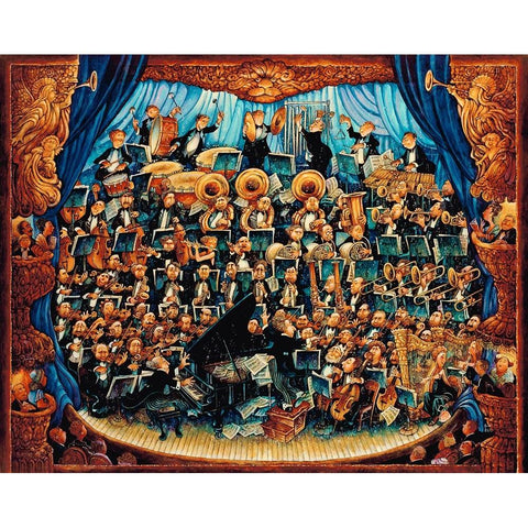 Fortissimo Gold Ornate Wood Framed Art Print with Double Matting by Bell, Bill