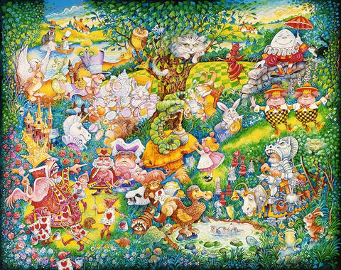 Wild Wonderland White Modern Wood Framed Art Print with Double Matting by Bell, Bill