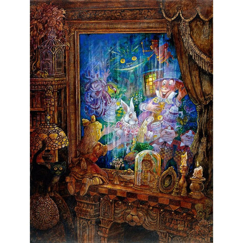 Through The Looking Glass Gold Ornate Wood Framed Art Print with Double Matting by Bell, Bill