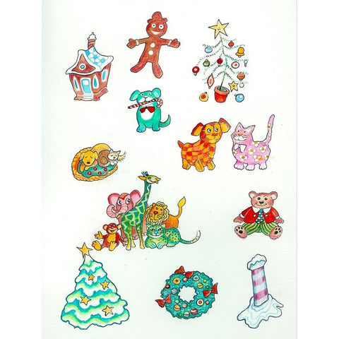 Remark 1 Gold Ornate Wood Framed Art Print with Double Matting by Bell, Bill