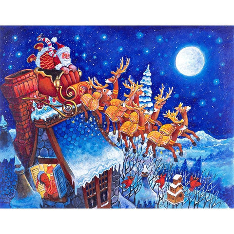 Night B4 B Gold Ornate Wood Framed Art Print with Double Matting by Bell, Bill