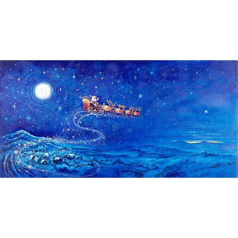 Night B4 E Black Modern Wood Framed Art Print with Double Matting by Bell, Bill