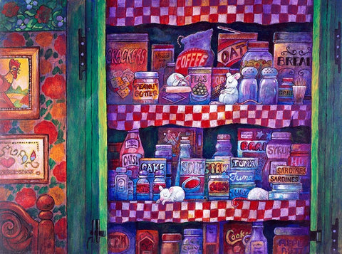 Night B4 I White Modern Wood Framed Art Print with Double Matting by Bell, Bill