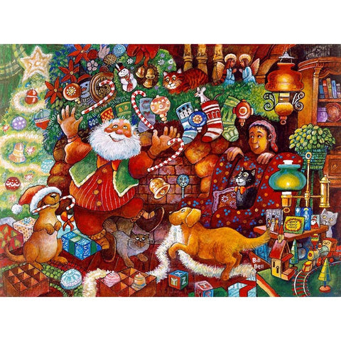 Night B4 J Gold Ornate Wood Framed Art Print with Double Matting by Bell, Bill