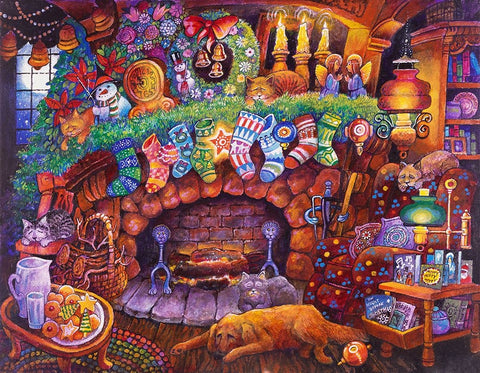 Night B4 L Black Ornate Wood Framed Art Print with Double Matting by Bell, Bill