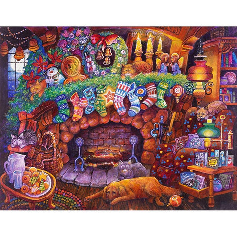 Night B4 L White Modern Wood Framed Art Print by Bell, Bill