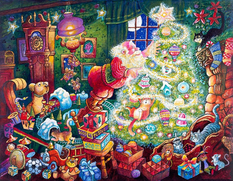 Night B4 N Black Ornate Wood Framed Art Print with Double Matting by Bell, Bill