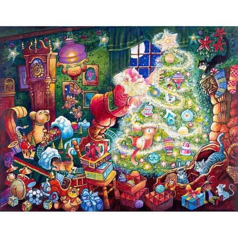 Night B4 N Gold Ornate Wood Framed Art Print with Double Matting by Bell, Bill