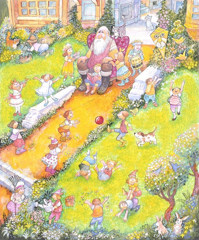 The Selfish Giant #14 White Modern Wood Framed Art Print with Double Matting by Bell, Bill