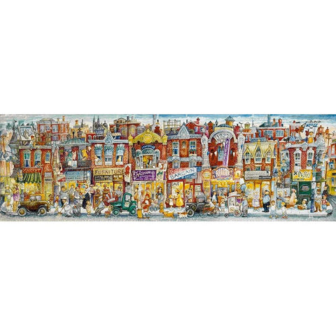 Oh, The Street Where I Lived Gold Ornate Wood Framed Art Print with Double Matting by Bell, Bill