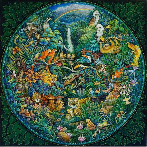 Rainbow Forest (Pc) Gold Ornate Wood Framed Art Print with Double Matting by Bell, Bill