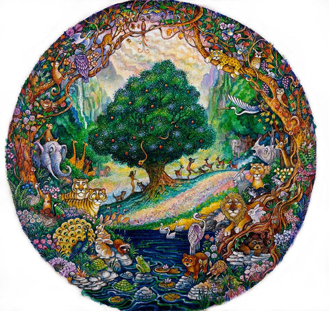 Paradise (Pc) Black Ornate Wood Framed Art Print with Double Matting by Bell, Bill