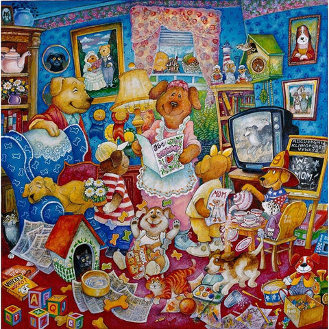 Mutters Day Gold Ornate Wood Framed Art Print with Double Matting by Bell, Bill