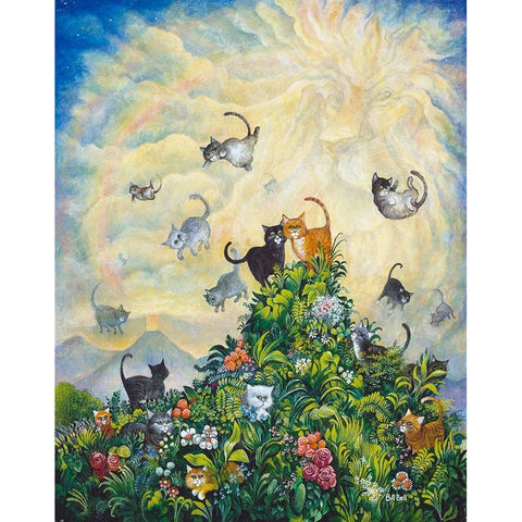 Cat Creation Gold Ornate Wood Framed Art Print with Double Matting by Bell, Bill