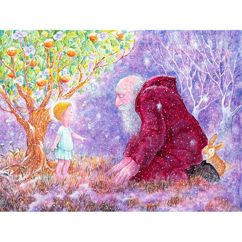 The Selfish Giant #1 White Modern Wood Framed Art Print by Bell, Bill