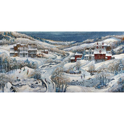 When Winter Comes 2... White Modern Wood Framed Art Print by Bell, Bill