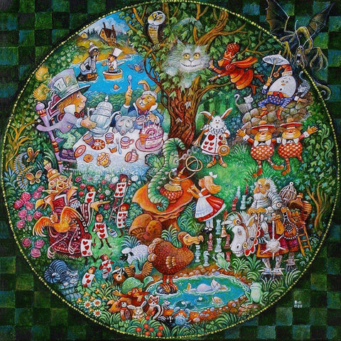 Another Day In Wonderland Black Modern Wood Framed Art Print by Bell, Bill