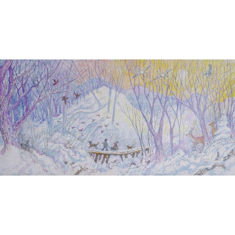 Early Birds Black Modern Wood Framed Art Print with Double Matting by Bell, Bill