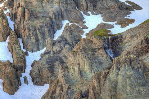 Snowmelt Black Modern Wood Framed Art Print by Sherrell, Bill