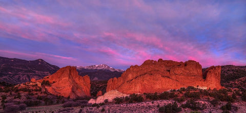 Dawn At Garden Of The Gods Black Modern Wood Framed Art Print by Sherrell, Bill