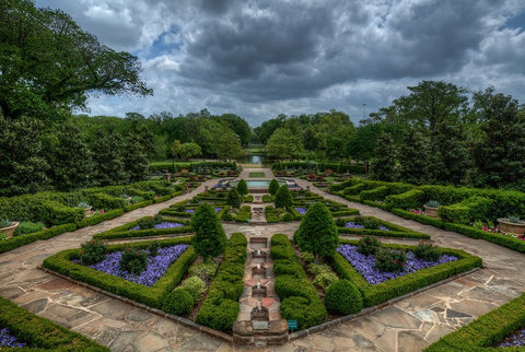 Fort Worth Botanic Gardens Black Ornate Wood Framed Art Print with Double Matting by Sherrell, Bill