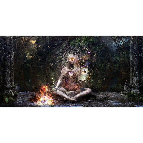 Sacrament For The Sacred Dreamers Black Modern Wood Framed Art Print with Double Matting by Gray, Cameron