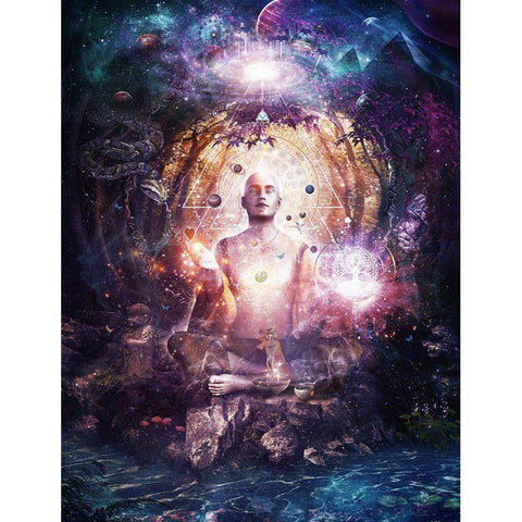 Connected To Source Black Modern Wood Framed Art Print with Double Matting by Gray, Cameron