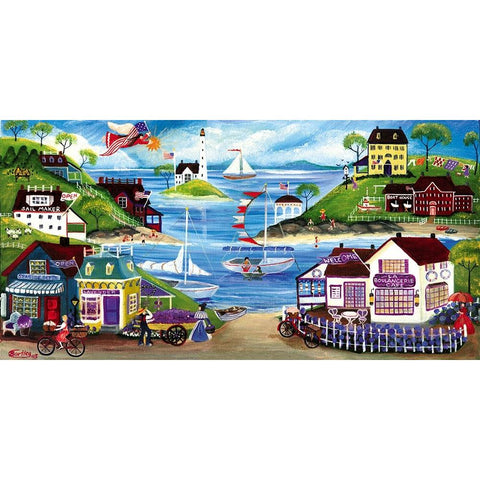 Lovely Seaside Black Modern Wood Framed Art Print with Double Matting by Bartley, Cheryl