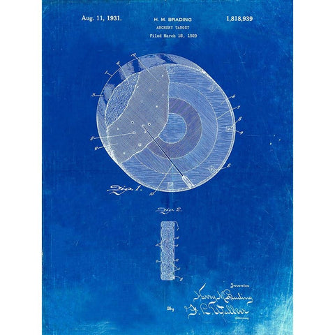 PP439-Faded Blueprint Crecent Wrench 1915 Patent Poster White Modern Wood Framed Art Print by Borders, Cole