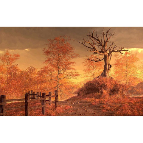 The Dead Tree Gold Ornate Wood Framed Art Print with Double Matting by Eskridge, Daniel