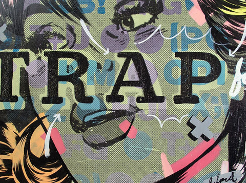 Trap Black Modern Wood Framed Art Print by Monteavaro, Dan