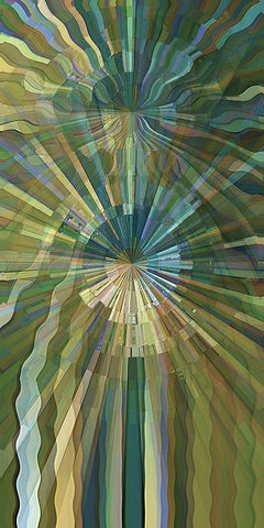 Warp Drive Black Ornate Wood Framed Art Print with Double Matting by Manlove, David