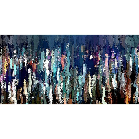Effervescence 2 Black Modern Wood Framed Art Print with Double Matting by Manlove, David