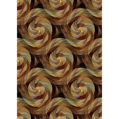 Cinnamon Rolls Seamless Pattern Gold Ornate Wood Framed Art Print with Double Matting by Manlove, David